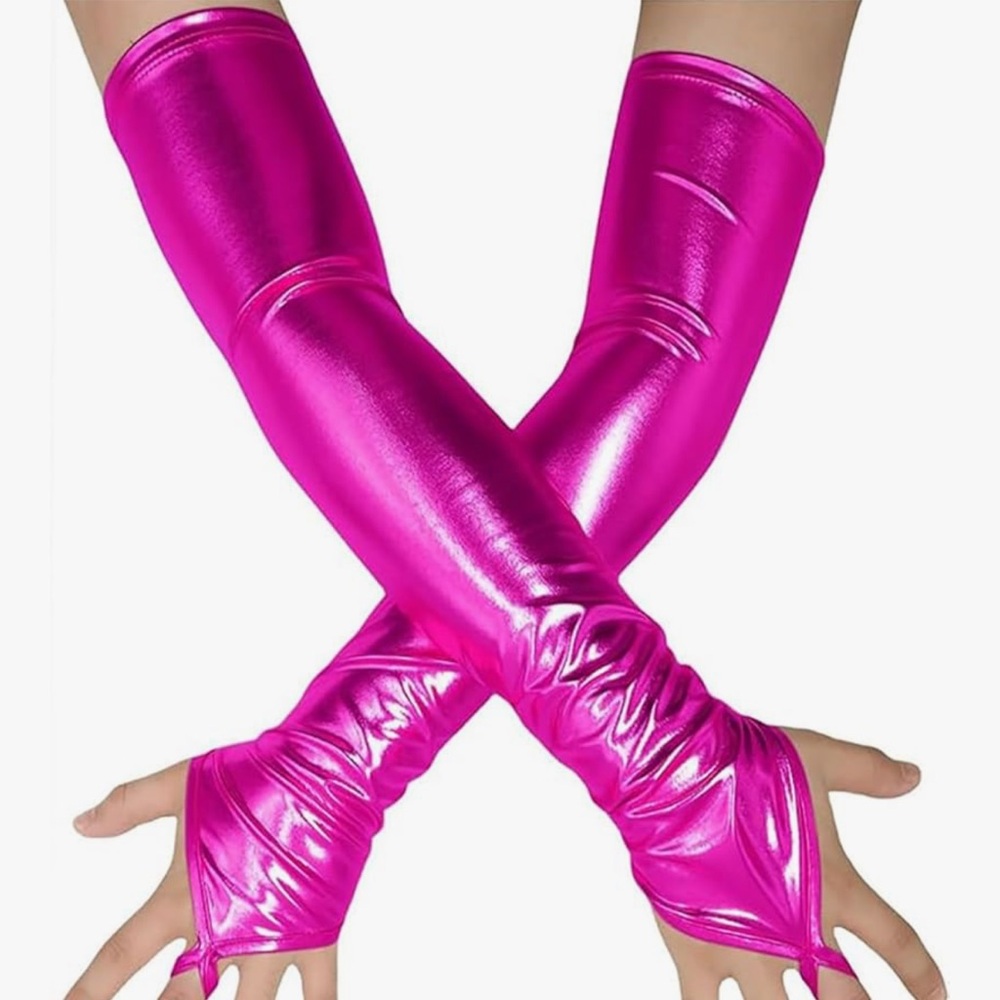 Amazon Pink Metallic Arm Warmers